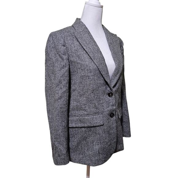J.Crew Sommerset Blazer in Heather Graphite English Wool Herringbone Size 2 - Picture 4 of 8